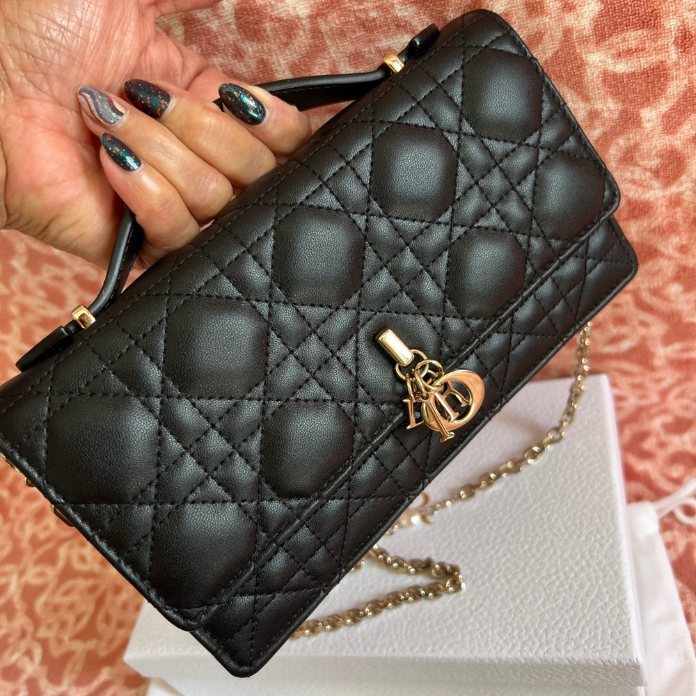 Dior Black Quilted Clutch /Crossbody with Gold Hardware
*LIKE NEW CONDITION